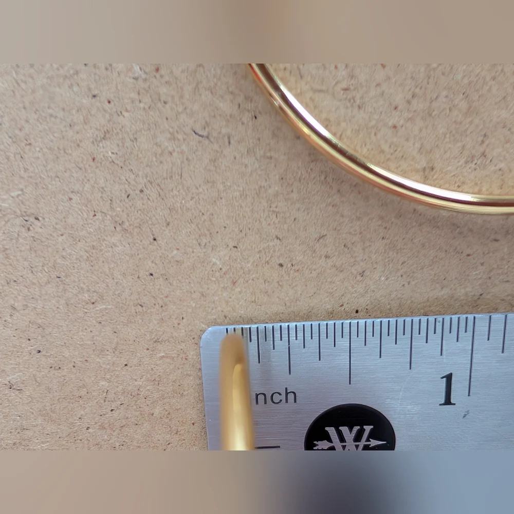 Gold Stainless Steel Hoop Earrings